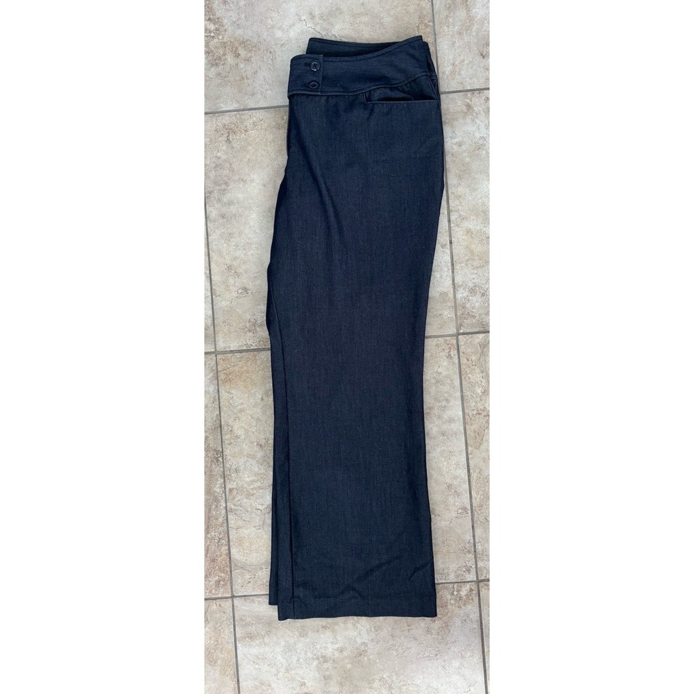 Lane Bryant Womens 18 Dark Wash Trouser Pants Wide Leg Stretch Career Blue - Picture 5 of 8